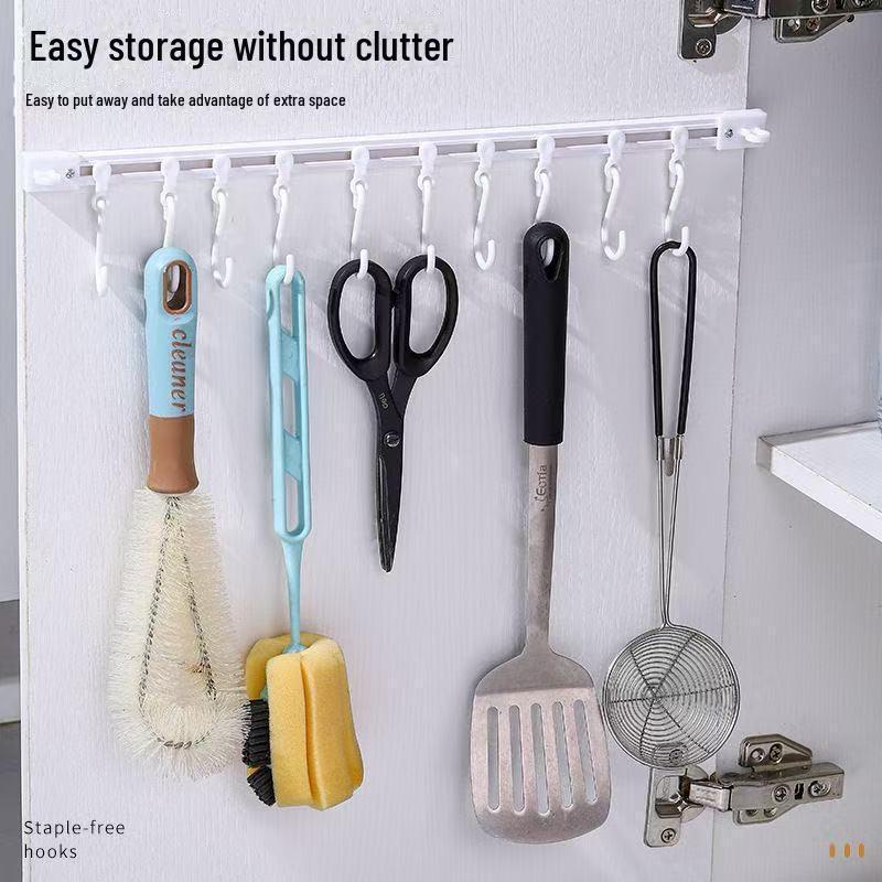 Adhesive Kitchen Cabinet Door Slide Hook Rack
