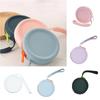 Mini Lipstick Cosmetic Bag Solid Color Data Cable Storage Bag Round Silicone Coin Purse  Outdoor