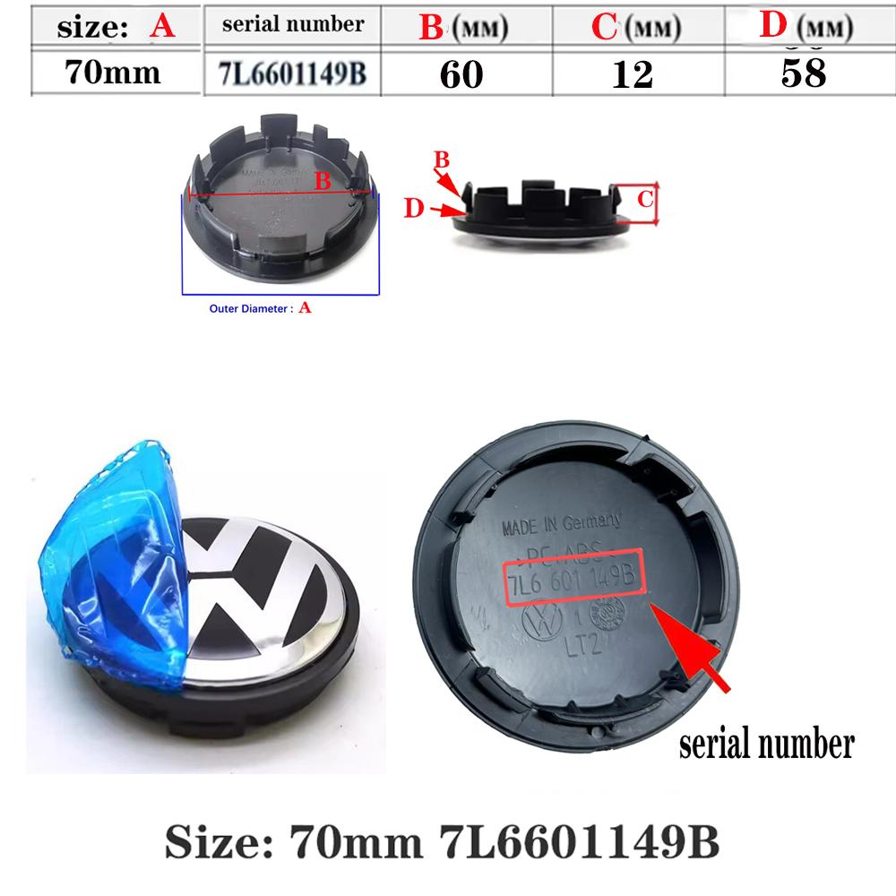 EFG1 4pcs 55mm 56mm 65mm 70mm Car Wheel Center Hub Caps Cover for VW Volkswagen Golf Polo Passat Touran CC B5 B6 B7 Jetta accessories