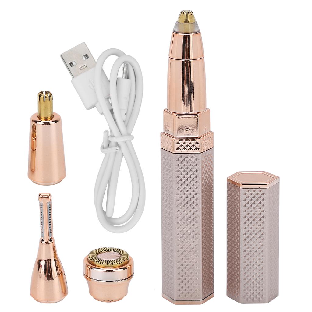 Электрический триммер для бровей, водонепроницаемый, легкий, средство для удаления волос на теле 4 в 1 для женщин и мужчин