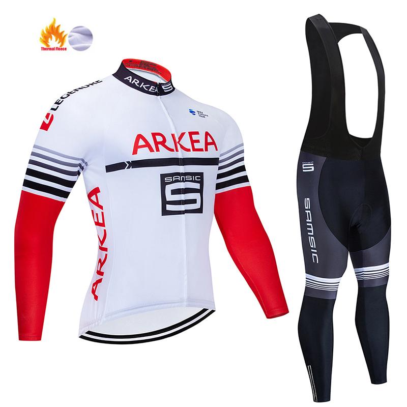 Warm Cycling Clothing Set Warm Winter Thermal Fleece Cycling Jersey Sets Women Outdoor Riding MTB Ropa Ciclismo Bib Pants Set Cycling Clothing