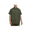 Рубашка Life Solid Color Woven Military Style Casual Comfortable с коротким рукавом с вышивкой Мужские рубашки цвета хаки и зеленого цвета DX3341-325