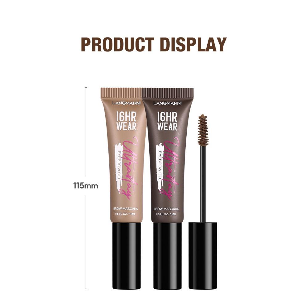 Langmanni Гель для глаз + 4-цветный крем для бровей, комбинированный водонепроницаемый стерео натуральный комбинированный набор