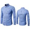 Осенняя новинка, мужская рубашка Oxford Spinning Slim Fit Solid Color Shirt Men's Shirt Long Sleeve Shirt Men's