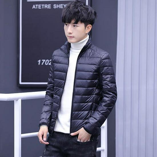 Мужская легкая хлопковая куртка с капюшоном, короткая модель, ультратонкая, доступны большие размеры