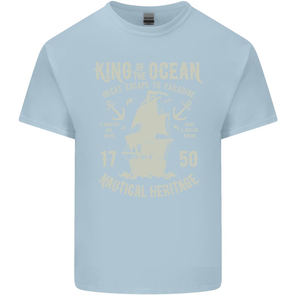 Sailing King of the Ocean Sailor Boat Unisexs Light Cotton TShirt