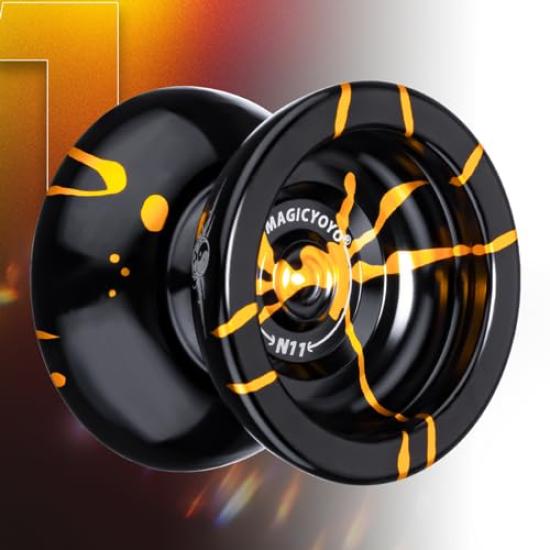 MagicYoYo Новый дизайн N11 Сплав Алюминий Профессиональный Йо-йо Неотзывчивый Йо-йо шар (Черный с золотым) от MAGICYOYO