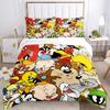 Classic Looney Tunes Compilation Print 3Pcs Bedding Setduvet Cover With 2 Bedropillowcase Home Birthday Gift