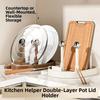 Removable Pot Lid Holder Non-slip Cutting Board Organizer Sturdy Spatula Holder Household