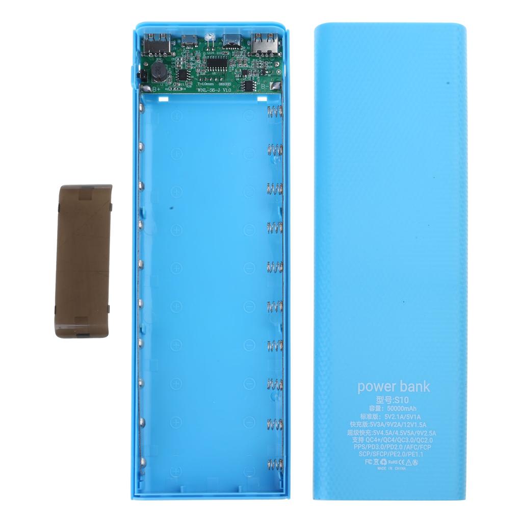 Съемный ЖК-дисплей Двойной USB 10x18650 Батарея для Корпуса Power Bank для Корпуса Внешний Ящик без Батареи Беспроводной Cha