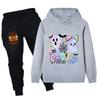PB1656 Kids Boys Girls Halloween Printed Long Sleeves Hoodie Trousers Top Pants Clothes Sets