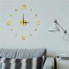 DIY Wall Clock for Home Office 40cm Frameless Modern 3D Wall Clock Mirror Stickers Hotel Room Design School Decoration Decor