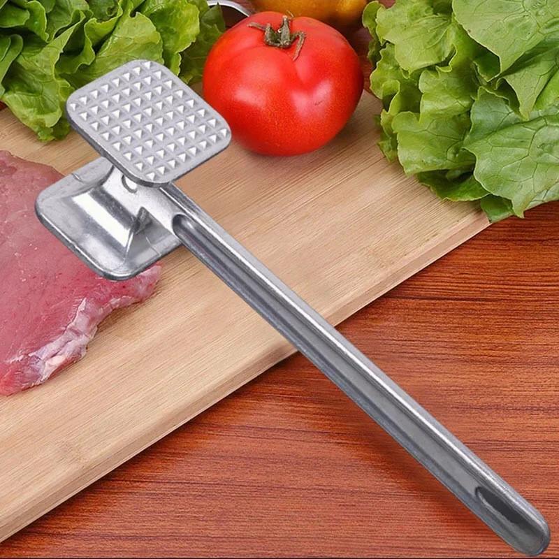 1 шт. Двусторонние размягчители для мяса Портативные инструменты для стейка и свинины Кухонные гаджеты Многофункциональный молоток для мяса Алюминиевый сплав bobsburger