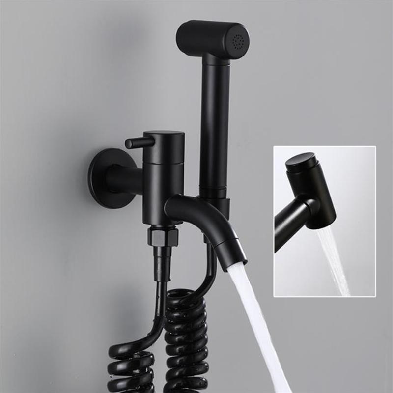 Черный латунный смеситель для душа для ванной комнаты, смеситель для ванны, холодный кран с ручным душем, настенный черный душевой набор для ванной комнаты