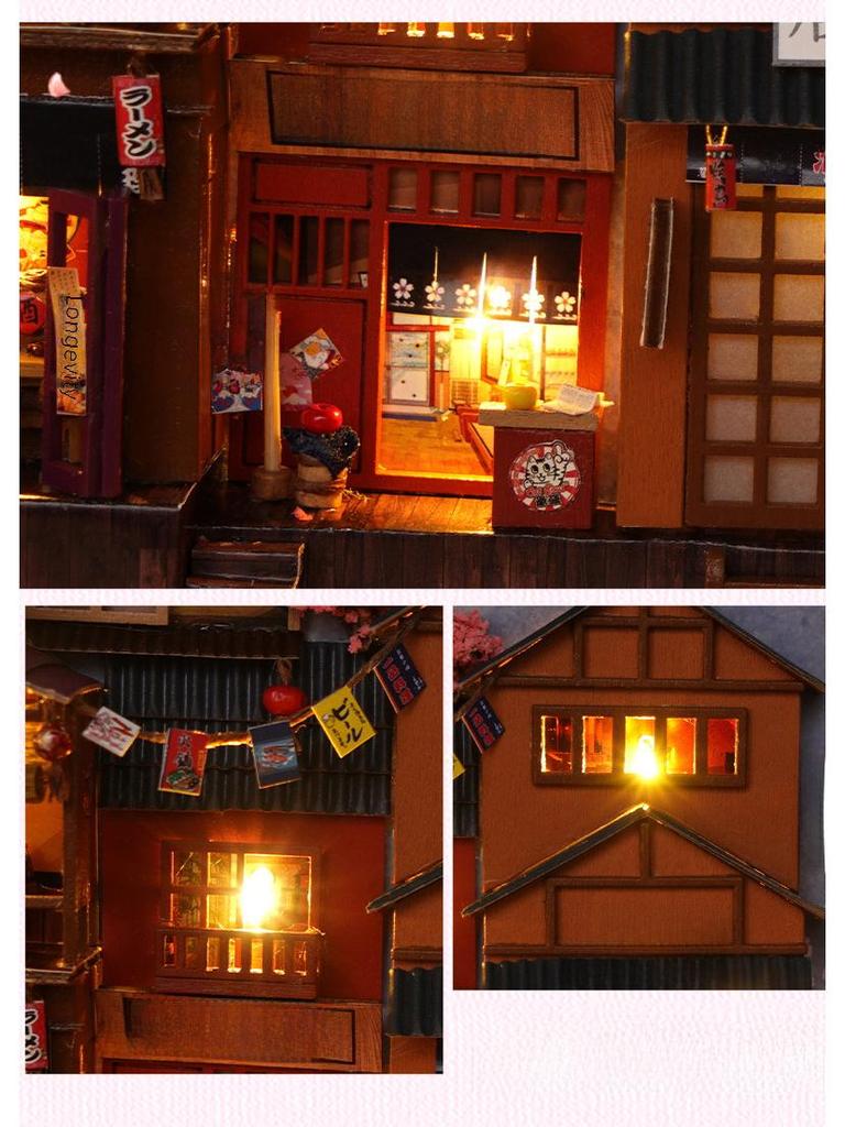 Tianyu Handmade Japanese House Model, TC25: DIY Creative Book Stand Gift for New Year or Tanabata