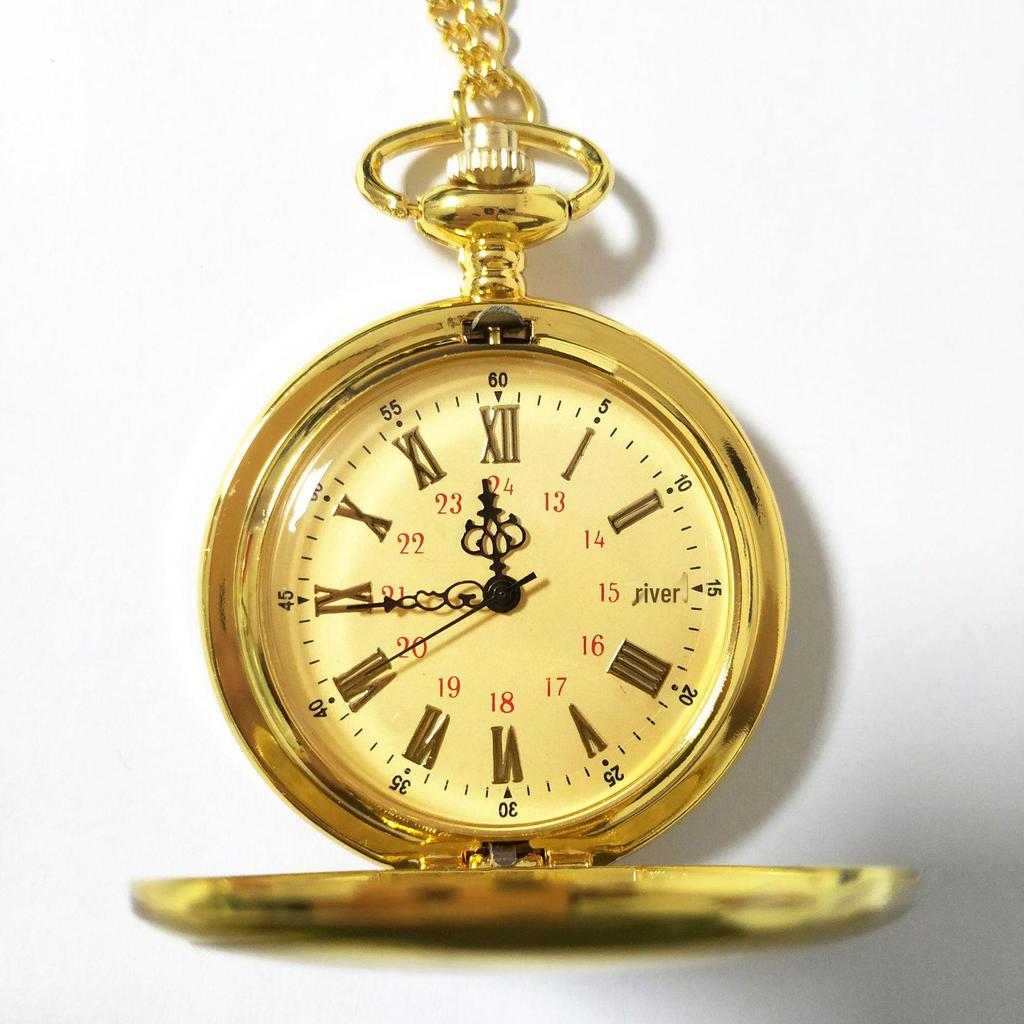 Карманные часы из вольфрамовой стали в антикварном стиле с арабскими цифрами, полированный откидной дизайн, доступны в 4 цветах