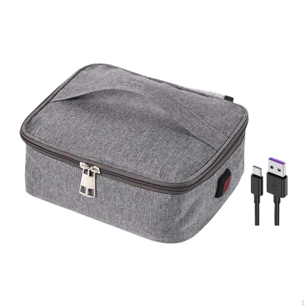 Компактный USB-подогреватель для еды с ручкой, сумка для подогрева обеда для путешествий и использования на открытом воздухе