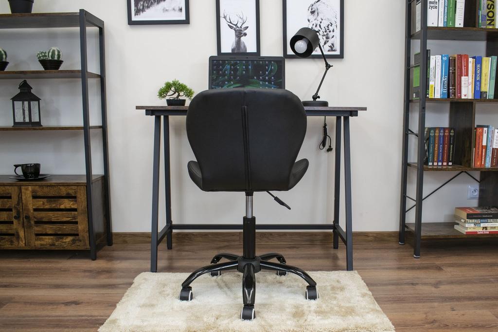 NOTO eco-leather swivel chair - black