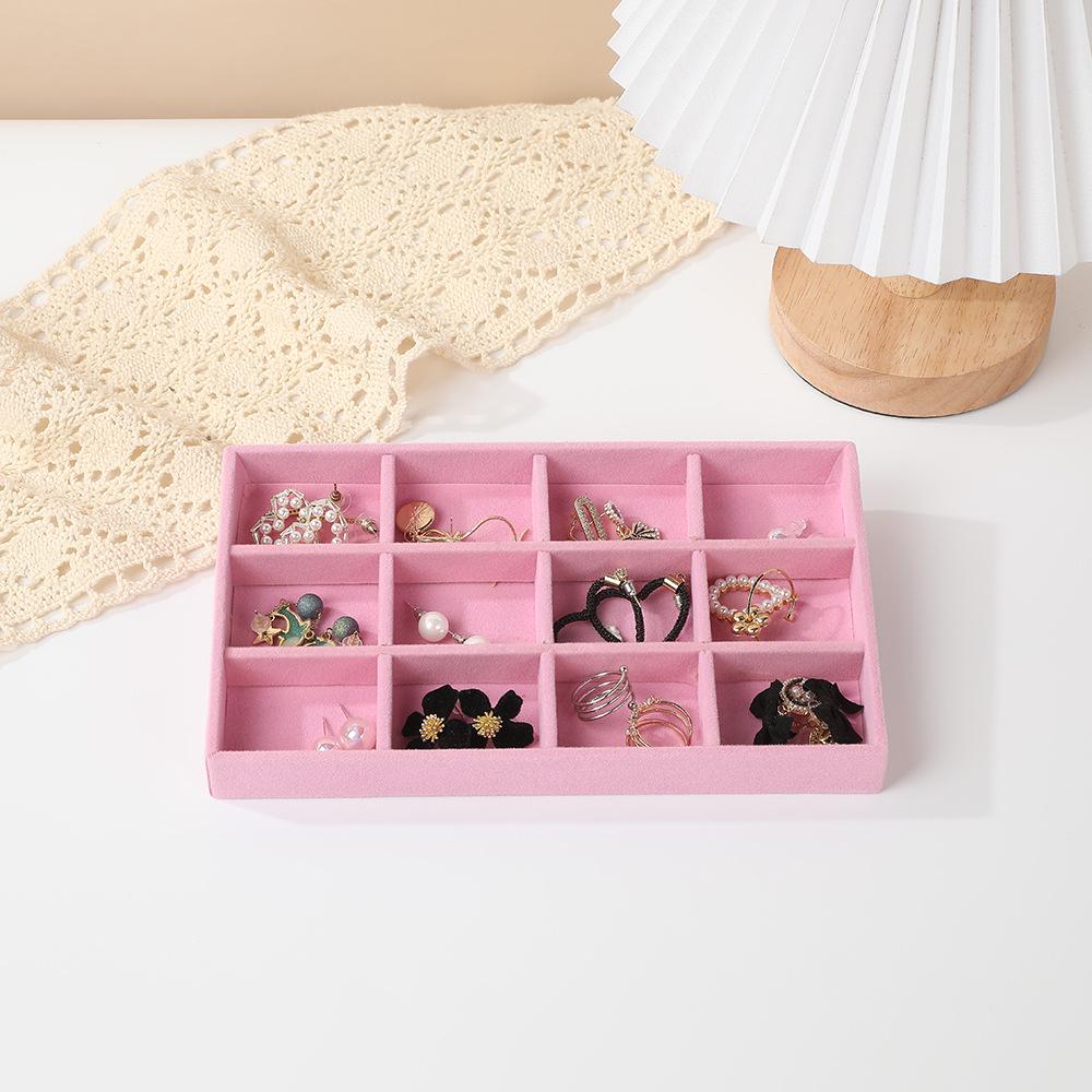 Multi-Style Plush Jewelry Storage Box with Drawers