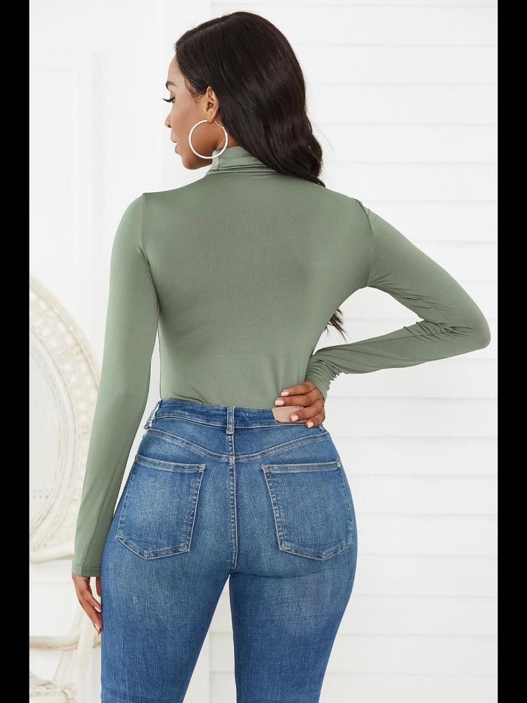 Women's Sexy Long Sleeve Turtleneck Slim Fit Jumpsuit - 12 Colors Winterwear