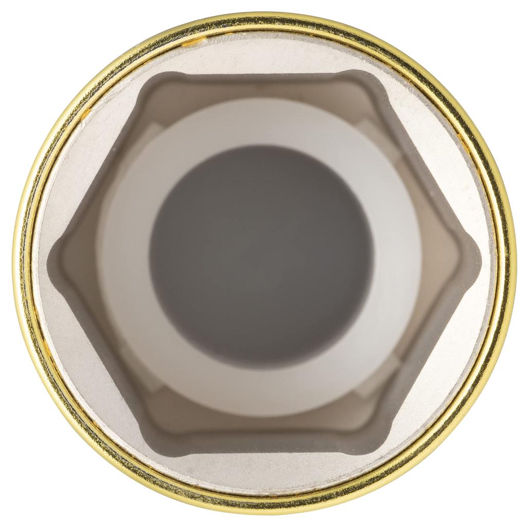 TONE Thin Foil Nut Socket for Impact with Protector Drive Angle Yellow Width Across Flats 21mm 4AP-21N 12.7mm (1/2")