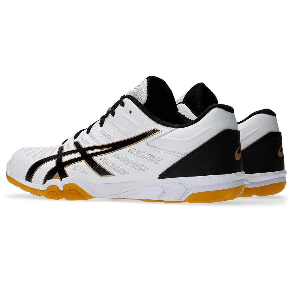 ASICS Attack Excounter 2 Unisex Indoor Court Sneakers White Black 2E Wide HM4751 23.5cm