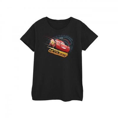 Женская/дамская хлопковая футболка Lightning McQueen