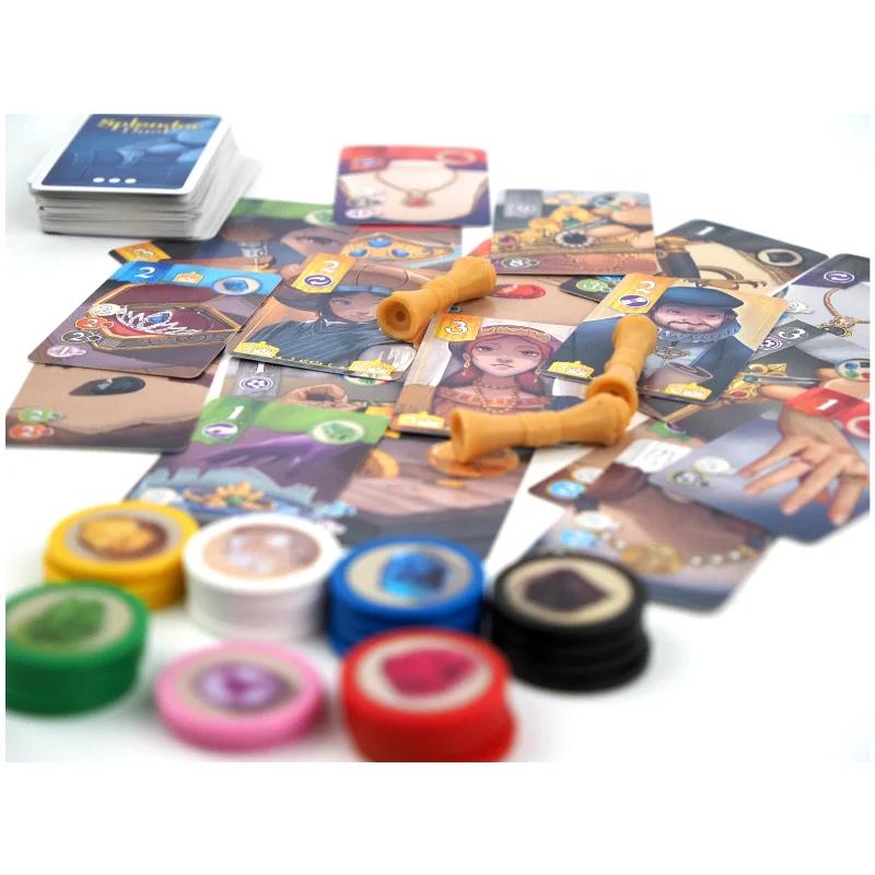 Splendor Duel Мини Настольная Игра Стратегия для Детей и Взрослых Веселый Семейный Игровой Вечер Развлечения для Посиделок и Вечеринок