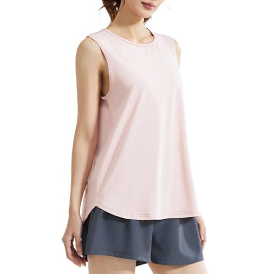 Yousheng женский жилет дышащая сетчатая спинка свободный крой майки с рисунком морщин однотонный гладкий тканевый спортивный жилет для йоги