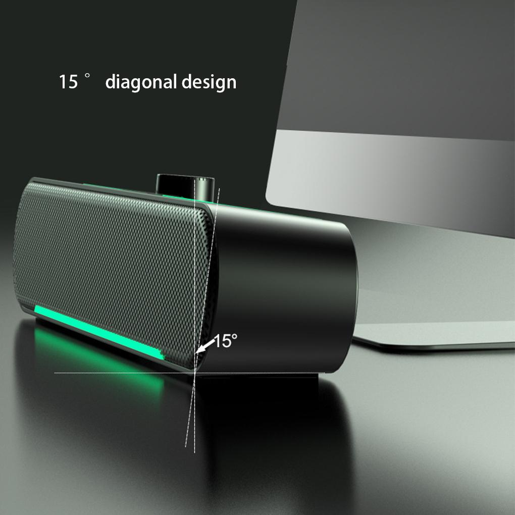 A39 Компьютерная акустическая система объемного звучания Bluetooth-динамик Проводная акустическая система Стерео сабвуферная звуковая панель для ноутбука ПК Геймера RGB Cool Light