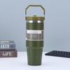 A 30oz Car Cup 304 Stainless Steel Double Wall Vacuum Insulated Straw Tumbler Portable Outdoor Handle Cup