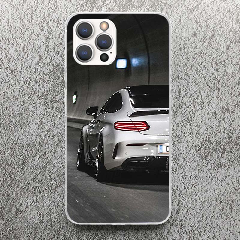 Чехол для телефона со спортивными машинами C63 E63 S63 G63 для iPhone 17 16 15 14 13 12 11 Pro Max Mini Plus Air 7 SE 8 Мягкий силиконовый чехол с принтом Fund
