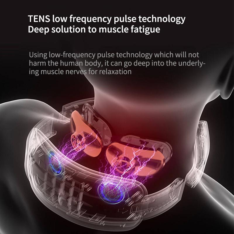 Складной инструмент для массажа шеи, импульсный массажер для шейного отдела, 5 режимов, 15 интенсивностей, массаж для шеи, релаксация