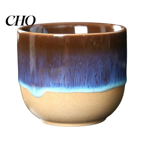 Stemless Coffee Cup Handmade Handleless Ceramic Mug for Hot Cold Drinks 150ml Rustic Stoneware Latte Tea Easy to Clean Unique Gift Lovers Green