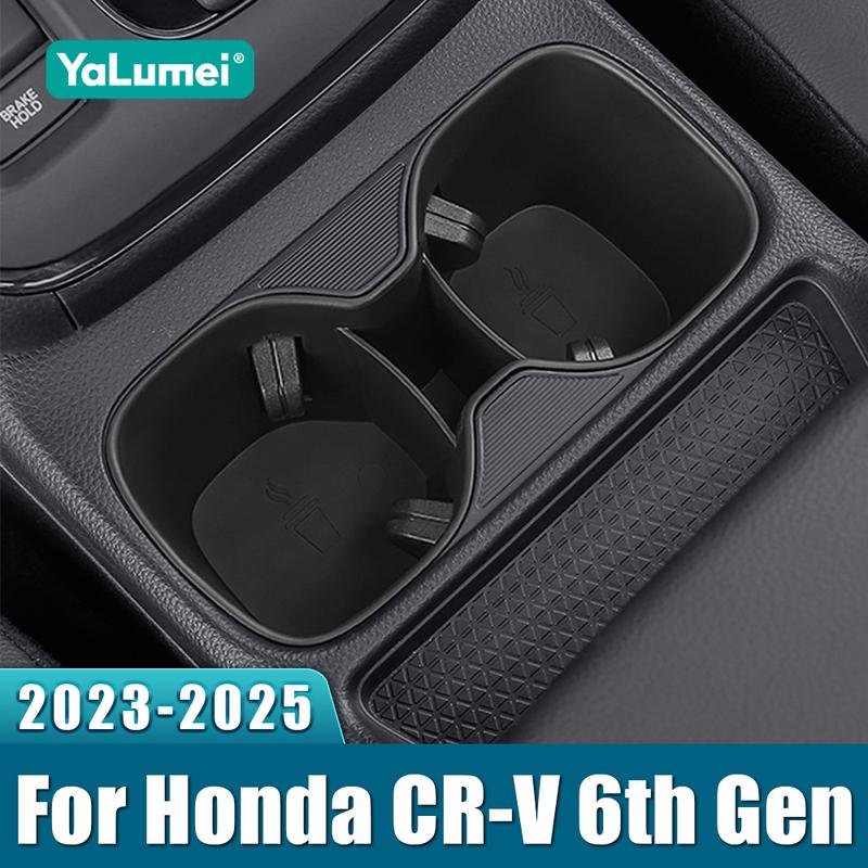 For Honda CR-V 2024 2025 CRV 6th Gen Hybrid TPE Car Center Console Storage Box Water Cup Holder Container Organizer Tray