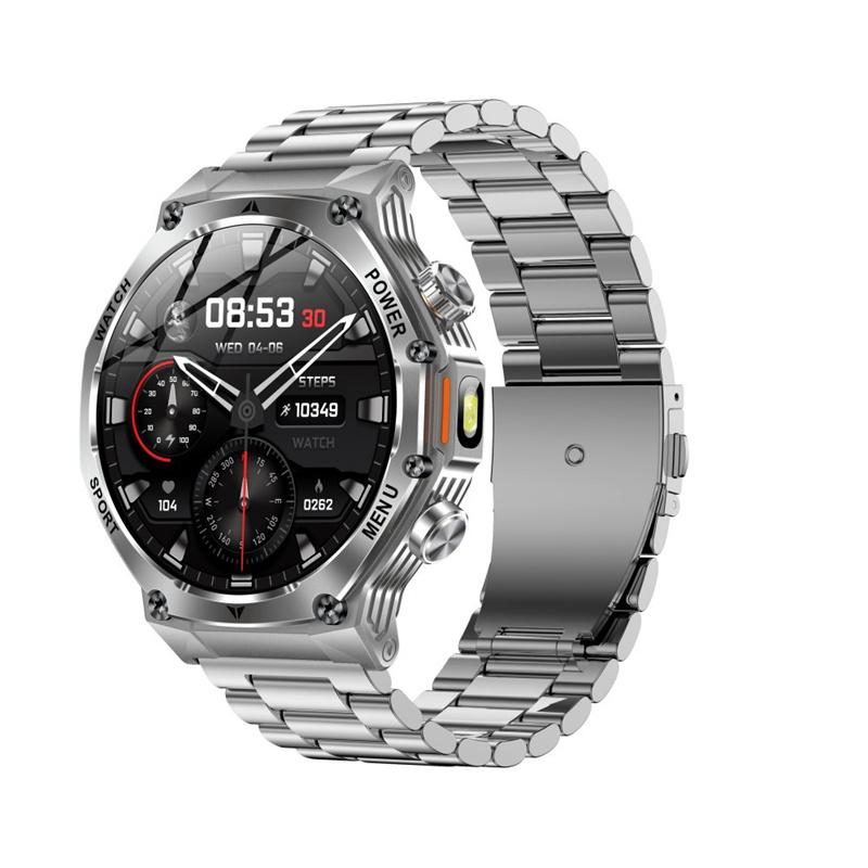 Умные часы AK82 1,8" Фонарик На открытом воздухе Мультиспорт Фитнес-трекер Мужские BT Беспроводные звонки 800 мАч Большая батарея Смарт-часы