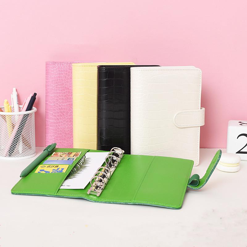 A5 A6 Макарон Лазерный Цвет Крокодиловый Узор DIY Обложка для Блокнота-Папки Дневник Планировщик Бумажная Обложка Школьные Принадлежности