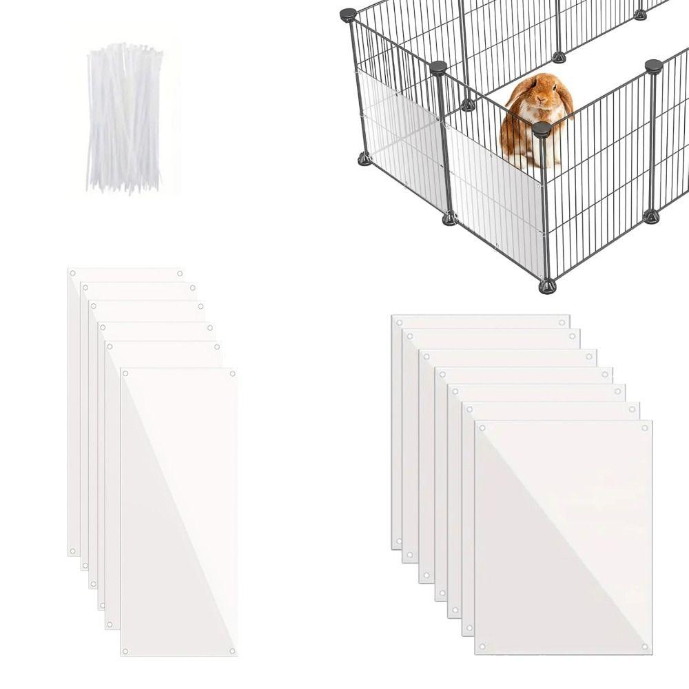 6/12Pcs Prevent Scatter Cage Protection with Zip Ties Guinea Pig Habitat Siding Pet Cage