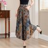Summer Plus Size Wide Leg Pants Women Loose Bohemian Summer High Waist Trousers Women Bottoms XL-5XL