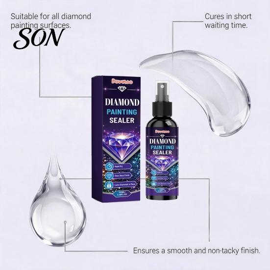 Glossy Protective Coating for Puzzles Diamond Painting Art Sealer Spray, Quick Drying Mounting Sealant, Clear Adhesive Kits Crafts And DIY Projects