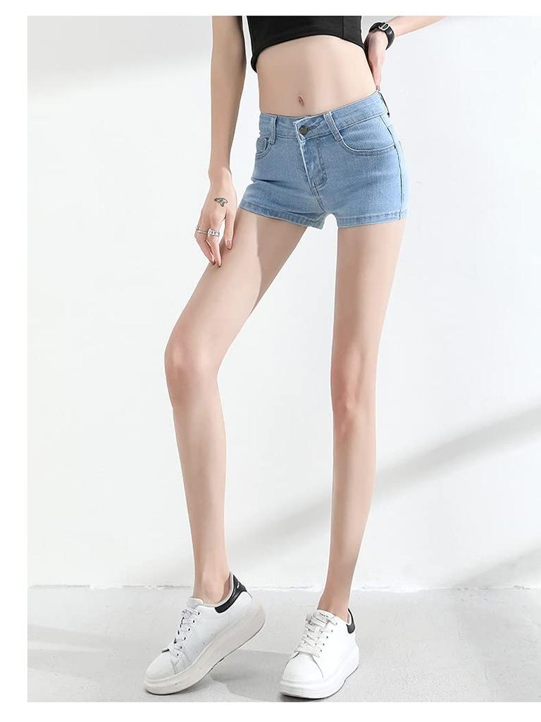 Джинсовые Летние Сексуальные Горячие Большого Размера Джинсовые Брюки Светлые Женские Шорты, Джинсы, Брюки, (4XL, Синий)