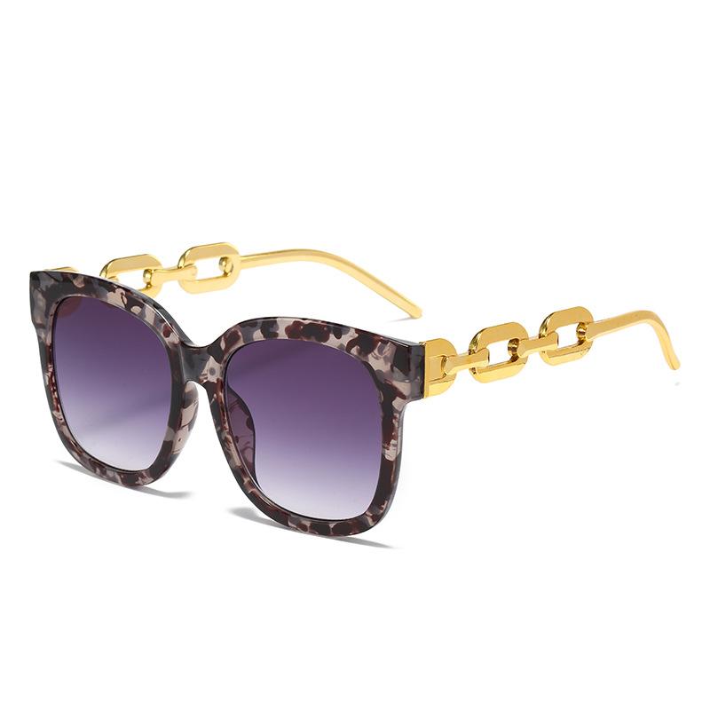 Summer New Sunglasses European And American Personalized Chain Glasses Street Shooting Funny Square Women'S Sunglasses