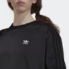 adidas Originals Trefoil SS22 Классическое платье с короткими рукавами и боковыми разрезами с тремя полосками, женское платье черного цвета HK5079