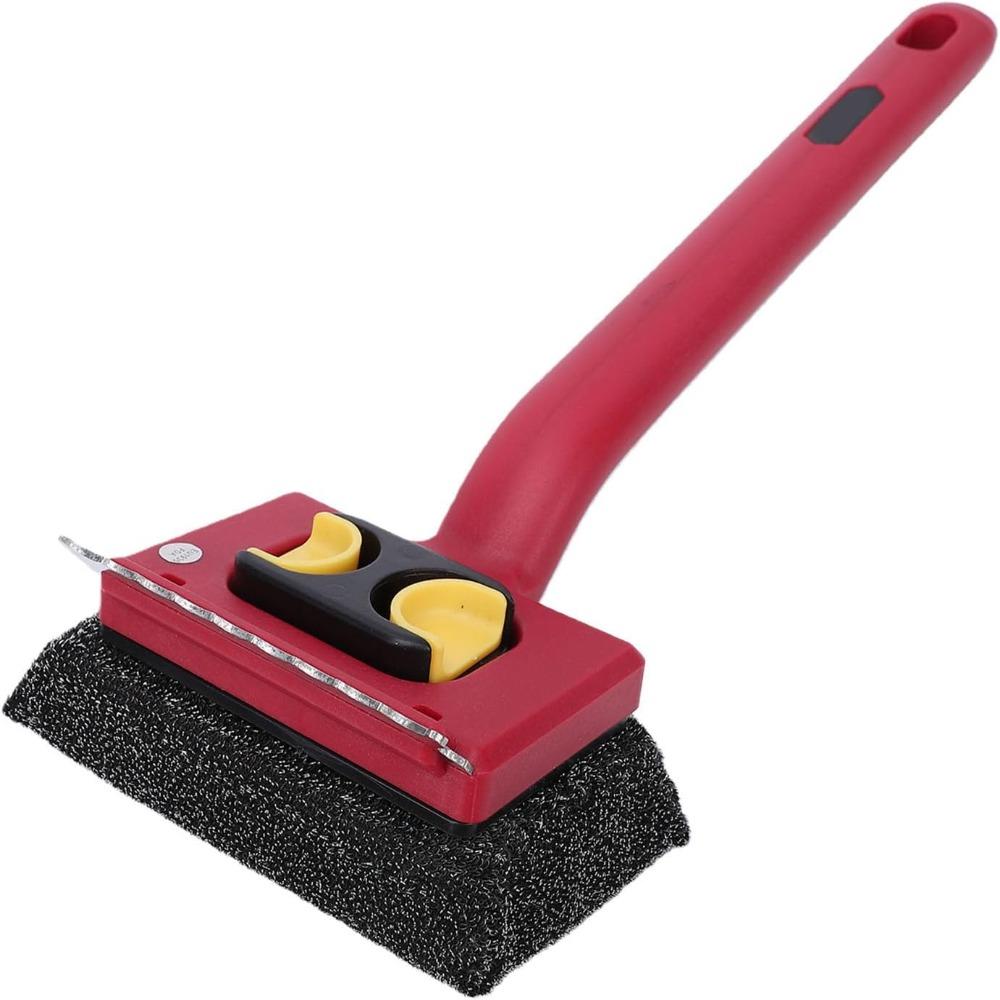 Durable BBQ Grill Scraper Detachable Scrub Heads Cleaning Tool Gas Charcoal Grates