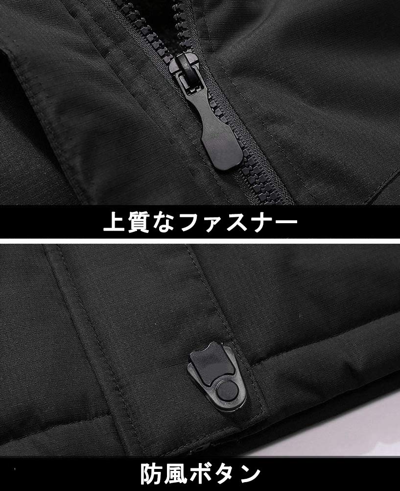 MAGCOMSEN Outdoor Cold Weather and Solid CN L Size Men's Jacket, Windproof, Trekking, Walking, Motorcycle, Fishing, Skiing, Gray, (Japan S)