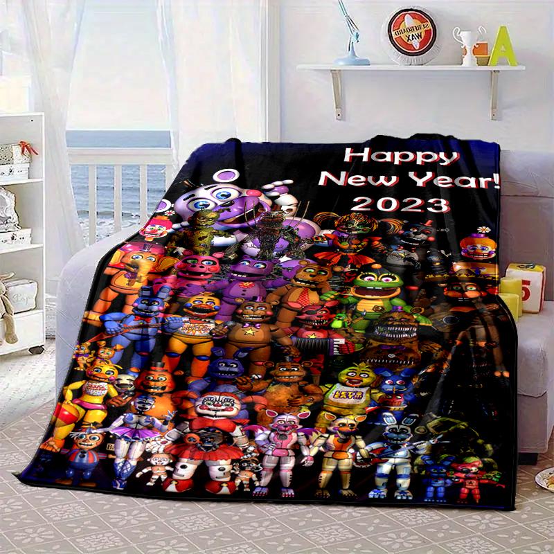 Five Nights At bears Horror Blanket Flannel Blanket for bed, sofa, Camping, Hiking, Picnic Essentials, gift for family Fan gifts