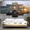 5pcs World Of Tanks Game Cuadros Posters Wall Art Decor Modular Pictures Gamer Canvas Paintings For Teen Living Room Decoration