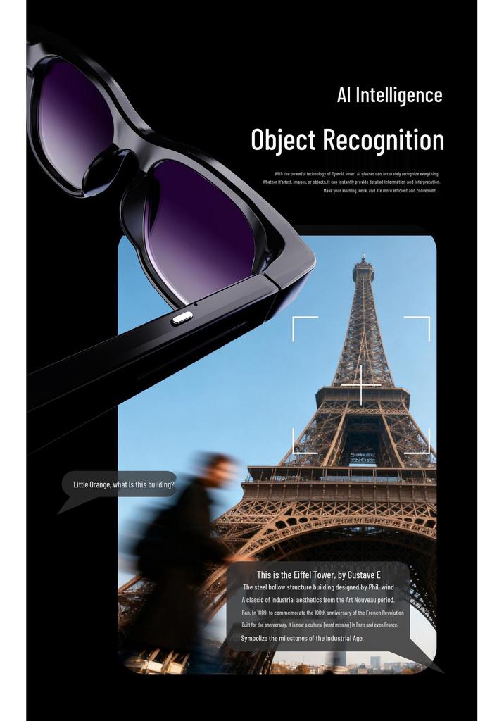 G600 Smart Glasses: AI-Powered 800W HD Camera with Video Recording, Voice Calls, and Translation Abilities.