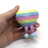Sitting Heart Ornament Cute Heart Figurine with Movable Legs Home Office Desk Shelf Love Heart Statue Gift for Lovers Friends