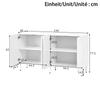 Modern sideboard with 3D curved doors, handleless design, living room hallway storage, made of PB and MDF, metal legs